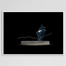 海岸海詩ブラック抽象芸術メタルウォールアート