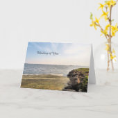 海岸湖 - 想い出のカード カード (黄色い花)