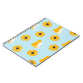 海岸犬と花スパイラルノートブックジャーナル ノートブック (左側)