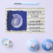 海岸白漆喰の木航海のの青い貝殻 チラシ (シングル)