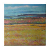 海岸砂丘のアートワーク絵を描 タイル (正面)