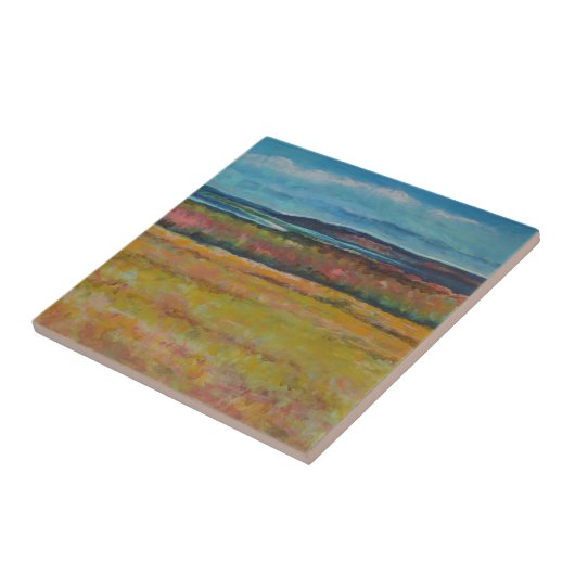 海岸砂丘のアートワーク絵を描 タイル (側面)