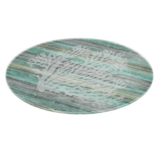 海岸素朴デコールサンゴ カッティングボード (角)