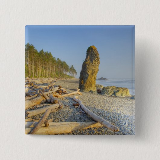 海岸線とシースタックス，ルビービーチ，オリンピック 缶バッジ (正面)