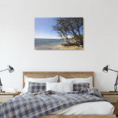 海岸線に沿ったビーチの木 キャンバスプリント (インサイチュ (寝室))