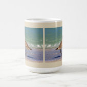 海岸線のコーヒー・マグのCurlewの鳥 コーヒーマグカップ (中央)