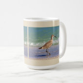 海岸線のコーヒー・マグのCurlewの鳥 コーヒーマグカップ (正面右)