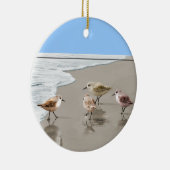 海岸線のシギ セラミックオーナメント (右)