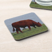 海岸線のデボン南ルビー色牛Grazeing コースター (左側)