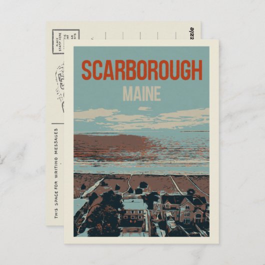 海岸線のビューScarborough Maine USA ポストカード (正面/裏面)