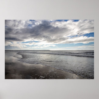 海岸線のポスター上の平和な波 ポスター