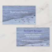 海岸線の名刺に沿う飛ぶ鳥 名刺 (正面/裏面)