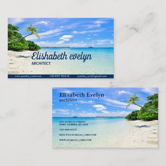 海岸線の木々 名刺 (正面/裏面)