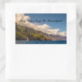 海岸線の航海 長方形シール (バッグ)