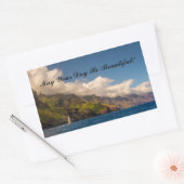 海岸線の航海 長方形シール (封筒)