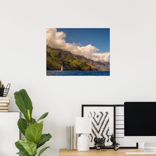 海岸線の航行 ポスター (ホームオフィス)