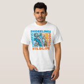 海岸線を保持 – 保護 Wildife Tシャツ (正面フル)