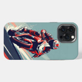 🌅 海岸線を疾走するスポーツバイクライダー iPhoneケース (裏面横)