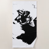 海岸線ターン ビーチタオル (正面)