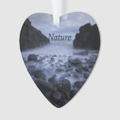 海岸線沿いの小石と海の名前 オーナメント (正面)