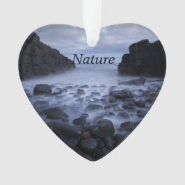 海岸線沿いの小石と海の名前 オーナメント