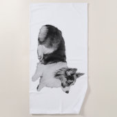 海岸線見張り ビーチタオル (正面)