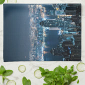 海岸線 |アジアの香港島 キッチンタオル (折り畳み)