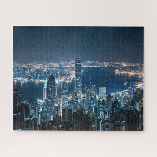 海岸線 |アジアの香港島 ジグソーパズル (横)