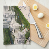 海岸線 |アーバンビーチ、マイアミ、フロリダ キッチンタオル (四つ折り)