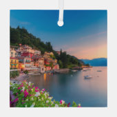 海岸線 |イタリア,ロンバルディア,バレナ ガラスオーナメント (裏面)