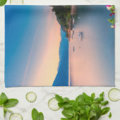 海岸線 |イタリア，ロンバルディア，バレナ キッチンタオル (折り畳み)