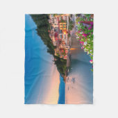 海岸線 |イタリア，ロンバルディア，バレナ フリースブランケット (正面)