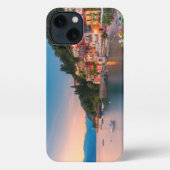 海岸線 |イタリア，ロンバルディア，バレナ iPhoneケース (裏面)