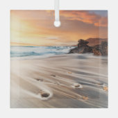 海岸線 |カナリア諸島,スペイン ガラスオーナメント (正面)