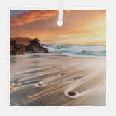 海岸線 |カナリア諸島,スペイン ガラスオーナメント (裏面)