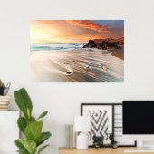 海岸線 |カナリア諸島，スペイン ポスター (ホームオフィス)