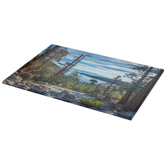 海岸線 カリフォルニア州タホ湖エメラルド湾 カッティングボード (角)