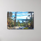 海岸線 カリフォルニア州タホ湖エメラルド湾 キャンバスプリント (正面)