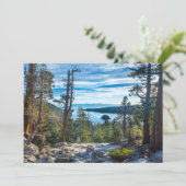 海岸線 カリフォルニア州タホ湖エメラルド湾 サンキューカード (スタンド正面)