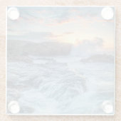 海岸線 |カーメル・カリフォルニア ガラスコースター (裏面)