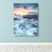 海岸線 |カーメル・カリフォルニア キャンバスプリント (インサイチュ (ウッドフロア))