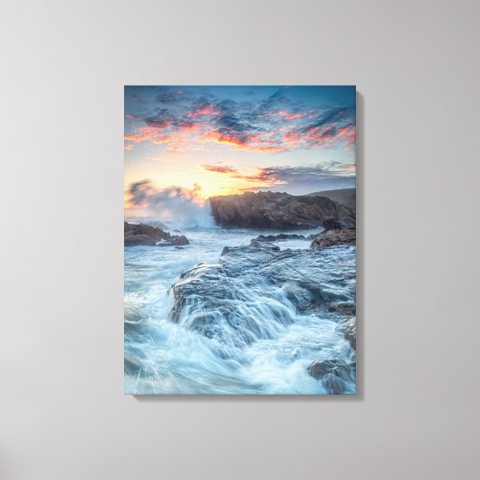 海岸線 |カーメル・カリフォルニア キャンバスプリント (正面)