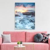 海岸線 |カーメル・カリフォルニア キャンバスプリント (インサイチュ (リビング))