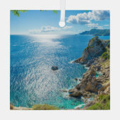 海岸線 |ギリシャ・コルフ，パラアイオカストリッサ ガラスオーナメント (裏面)