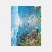 海岸線 |ギリシャ・コルフ,パラアイオカストリッサ フリースブランケット (正面)