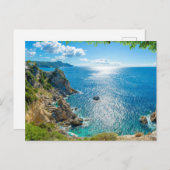 海岸線 |ギリシャ・コルフ，パラアイオカストリッサ ポストカード (正面/裏面)