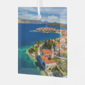 海岸線 |クロアチア、コルクラ島、コルクラ町 ガラスオーナメント (正面左)