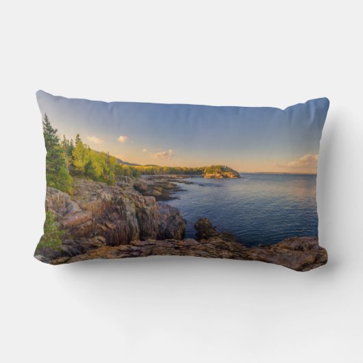 海岸線 |スクーナーヘッド、アカディア国立公園 ランバークッション (裏面)