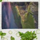 海岸線 |スコットランド、スカイ島 キッチンタオル (折り畳み)