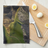 海岸線 |スコットランド、スカイ島 キッチンタオル (四つ折り)